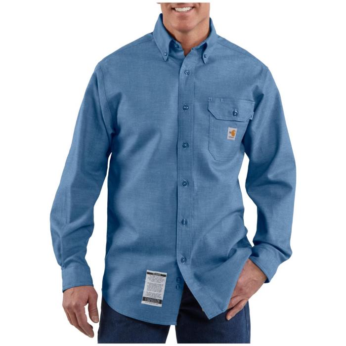 Chambray mens dress shirt