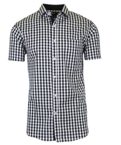 Mens white button down short sleeve dress shirt