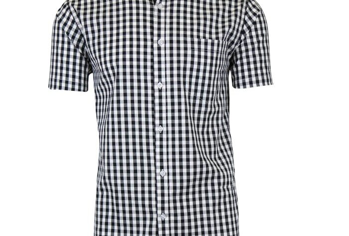 Mens white button down short sleeve dress shirt