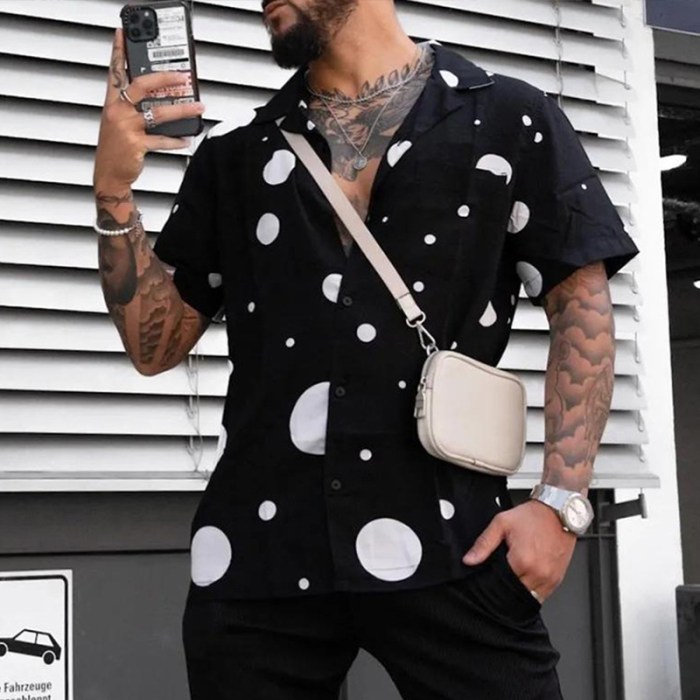 Mens polka dot dress shirts