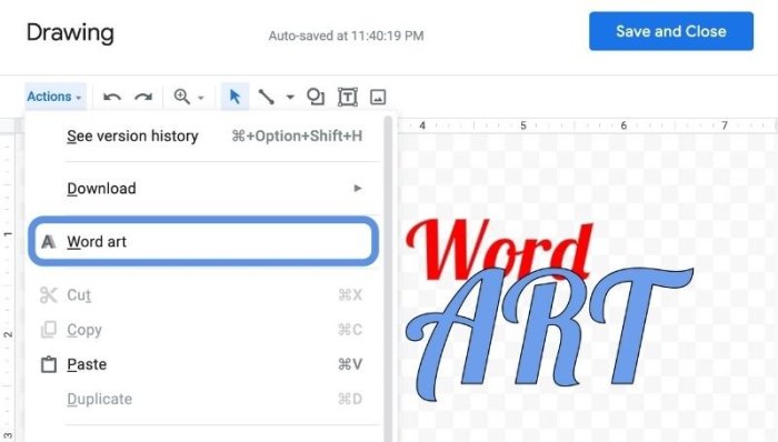 How to make decoration on google word