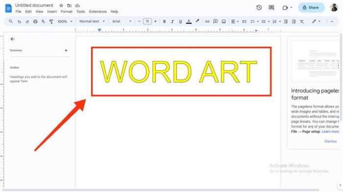 How to make decoration on google word