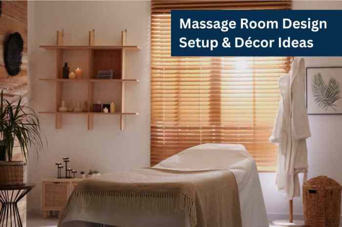 How to decorate a massage therapy room