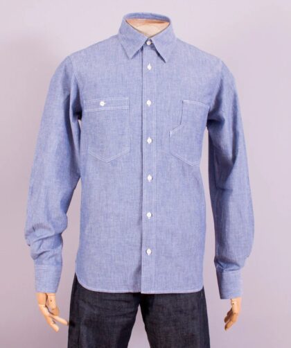 Chambray mens dress shirt