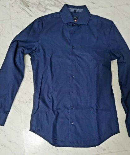 Mens dark blue dress shirt