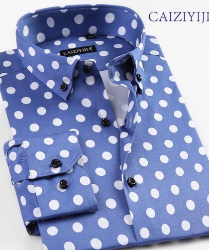 Mens polka dot dress shirts