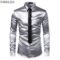 Mens silver satin dress shirts