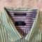 Blue and white striped mens dress shirt